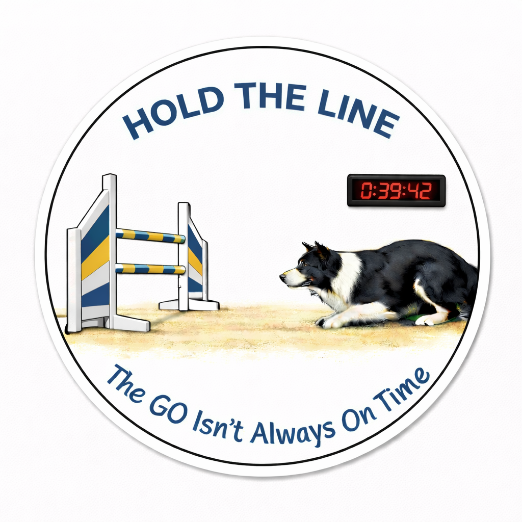 Hold the Line / The GO Isn't Always On Time / Border Collie / 3" vinyl sticker