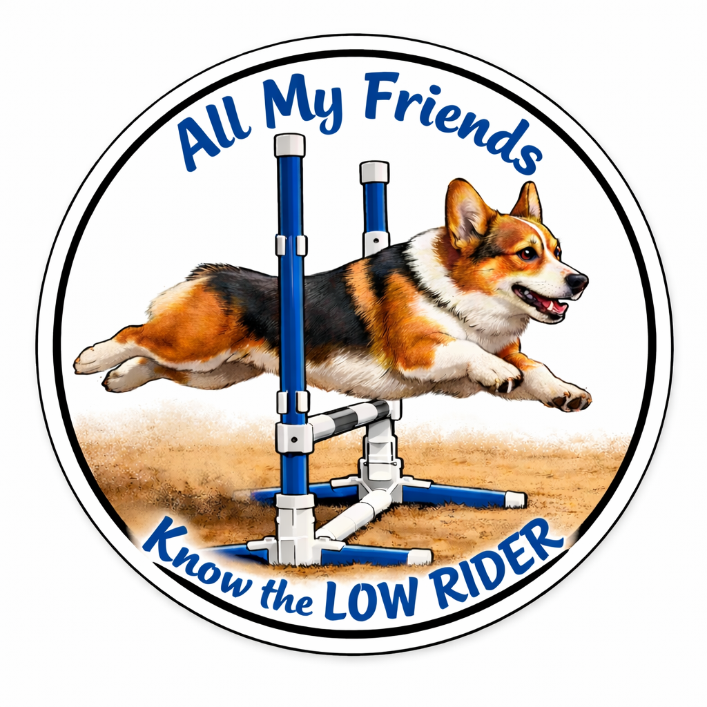 Low Rider / Pembroke Welsh Corgi / 3" vinyl sticker