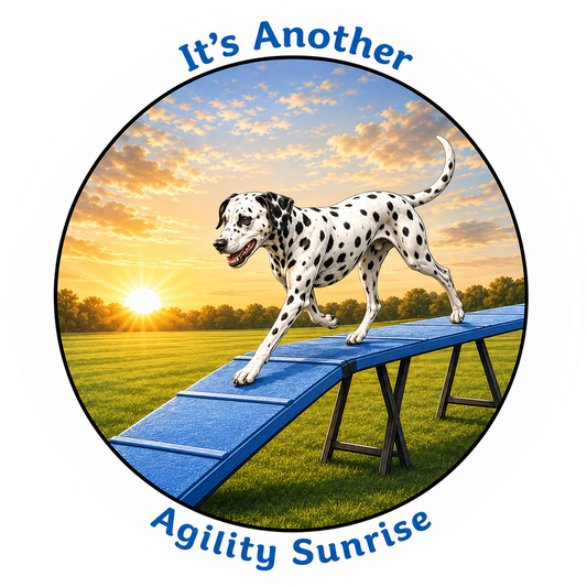 It's Another Agility Sunrise / Dalmatian / 3" vinyl sticker