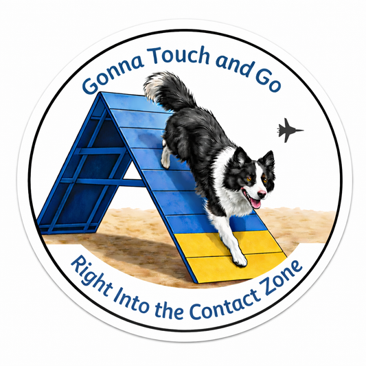 Touch and Go / Contact Zone / Border Collie / 3" vinyl sticker