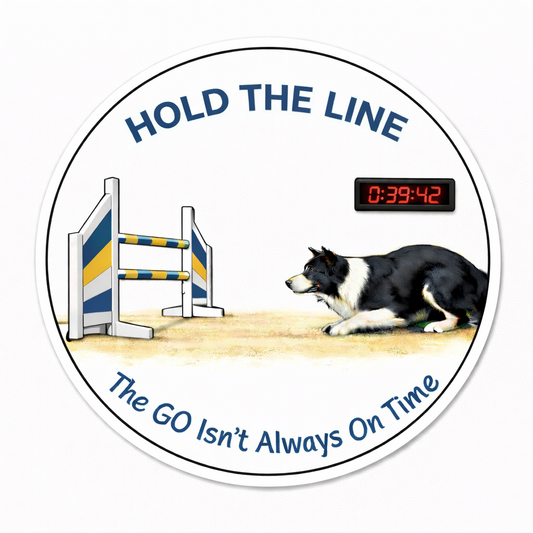 Hold the Line / The GO Isn't Always On Time / Border Collie / 3" vinyl sticker