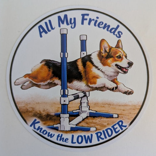 LOW RIDER / Pembroke Welsh Corgi / 3" vinyl sticker