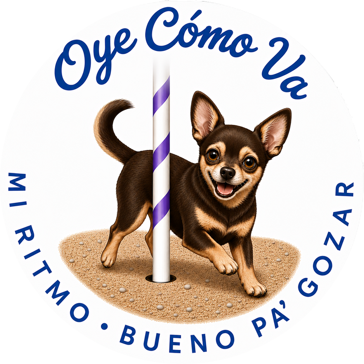 OYE COMO VA / Chihuahua / 3" vinyl sticker