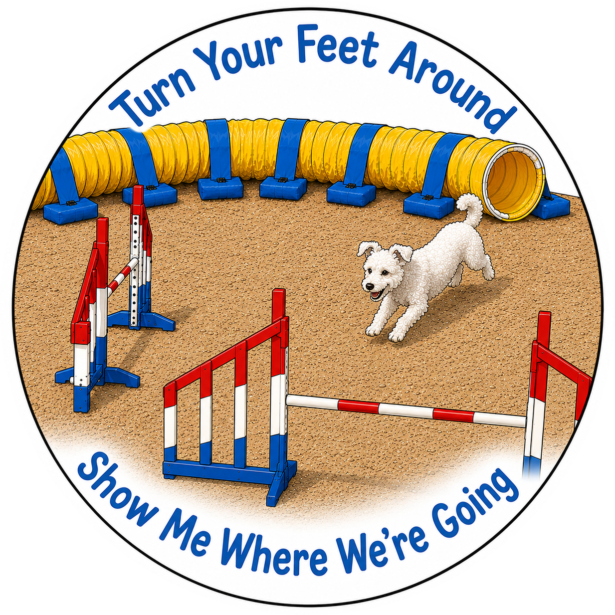 Turn Your Feet Around / Pumi / 3" vinyl sticker